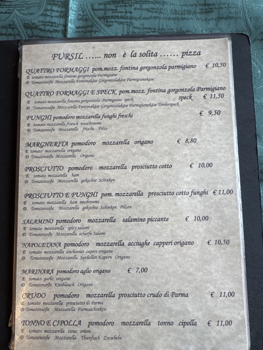Pizzeria ristorante Fursil Photo Menu 3