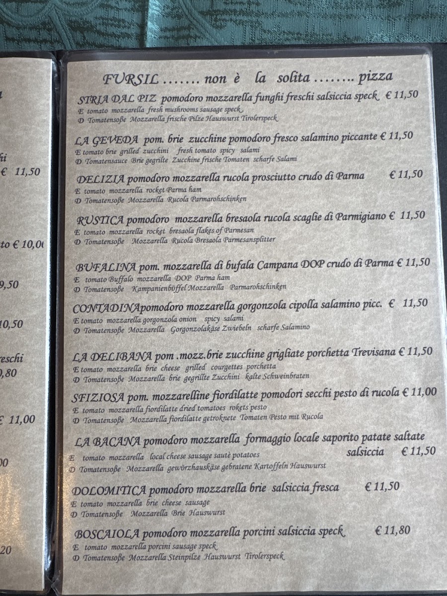Pizzeria ristorante Fursil Photo Menu 6