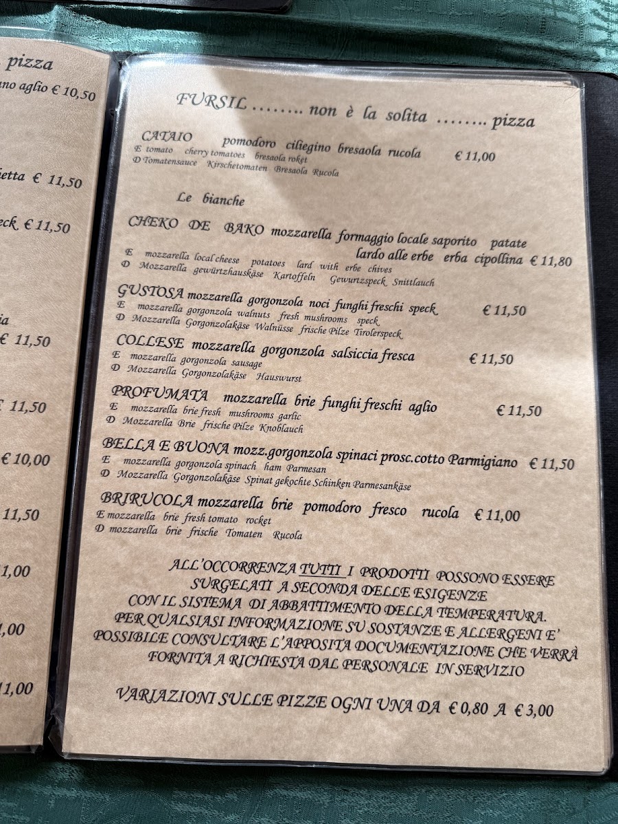 Pizzeria ristorante Fursil Photo Menu 7