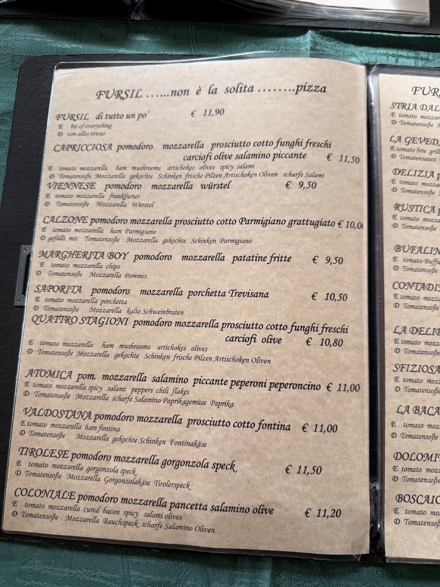 Pizzeria ristorante Fursil Photo Menu 9