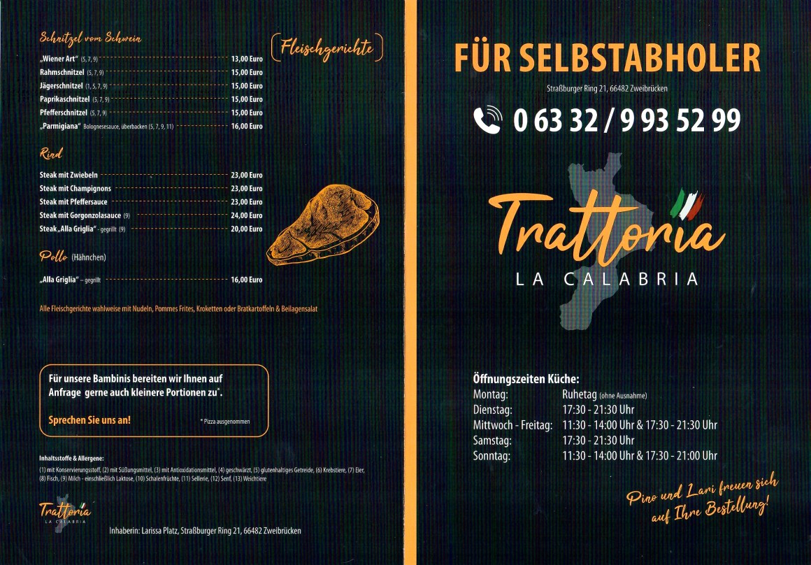 Pizzeria Trattoria la Calabria Photo Menu 1