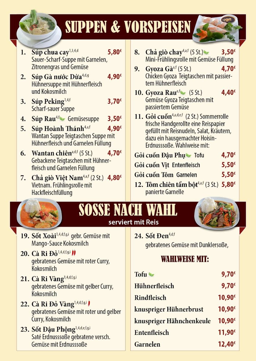 Sinh Ba - vietnamesische Küche Photo Menu 1