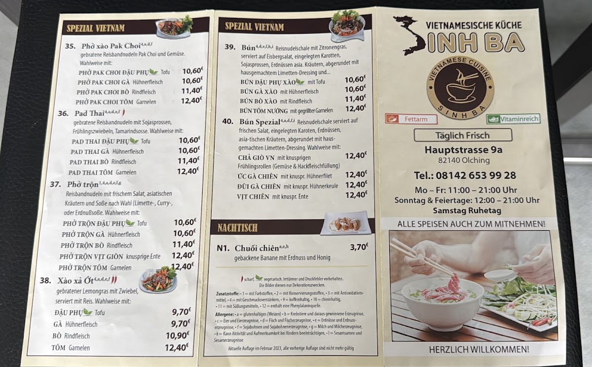 Sinh Ba - vietnamesische Küche Photo Menu 5