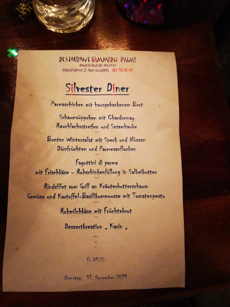 Restaurant Hämmerli Palace Photo Menu 3