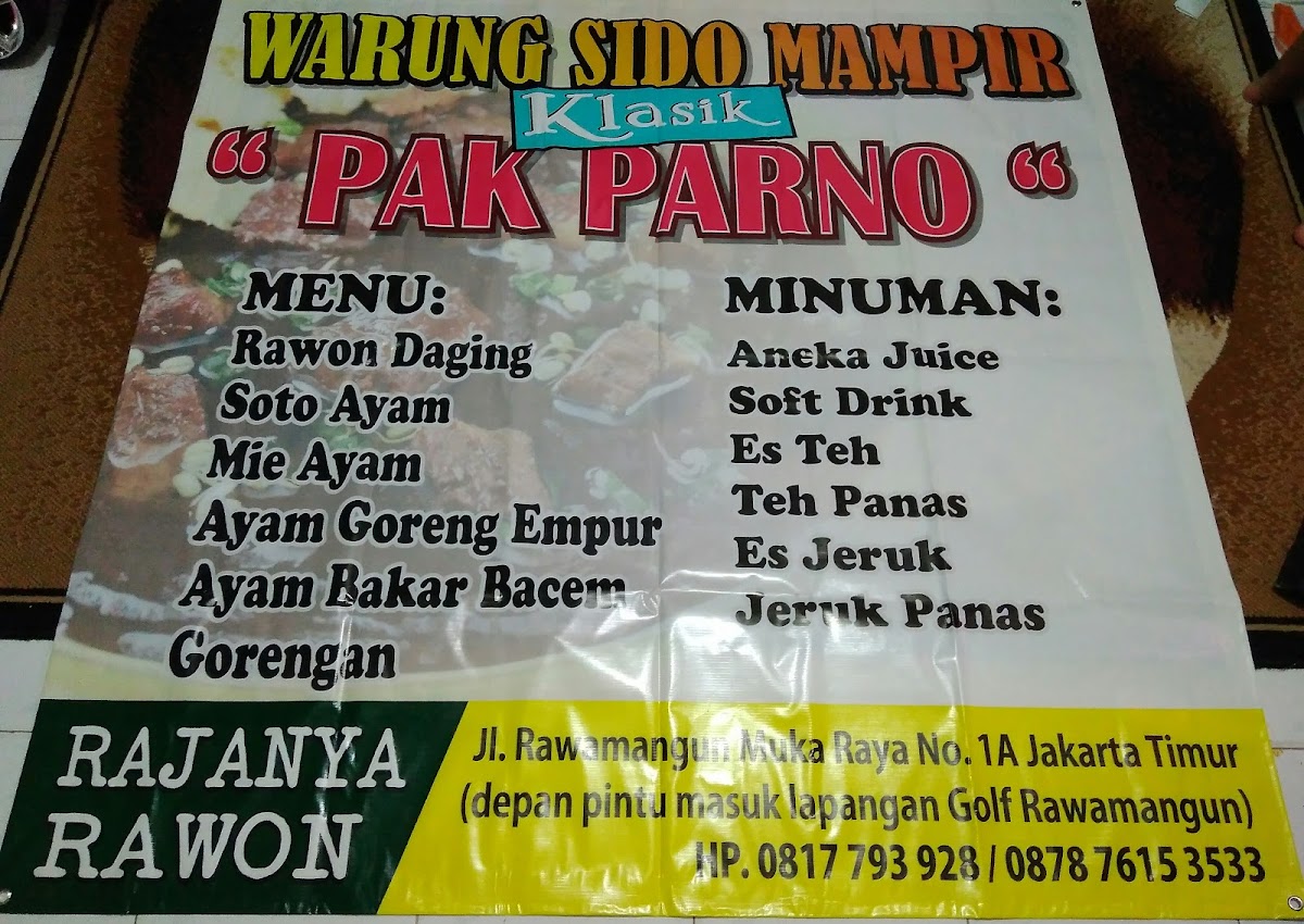 Warung Sido Mampir Pakde Parno Rawamangun Photo Menu 3