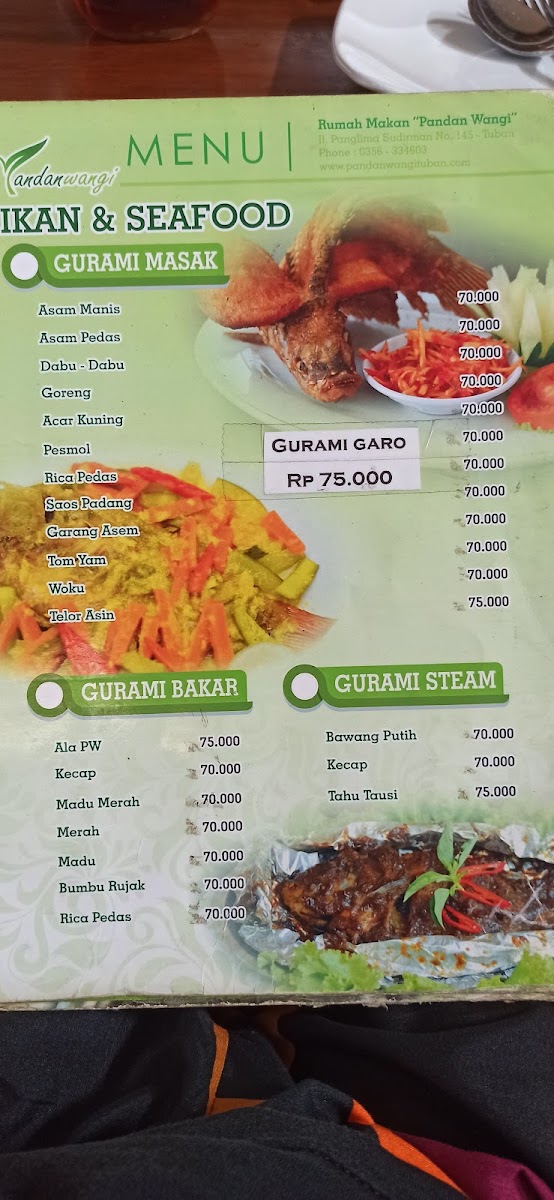 Pandan Wangi Resto Tuban Photo Menu 10