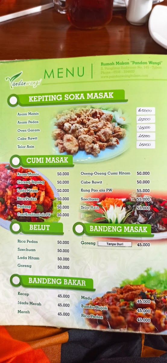 Pandan Wangi Resto Tuban Photo Menu 3