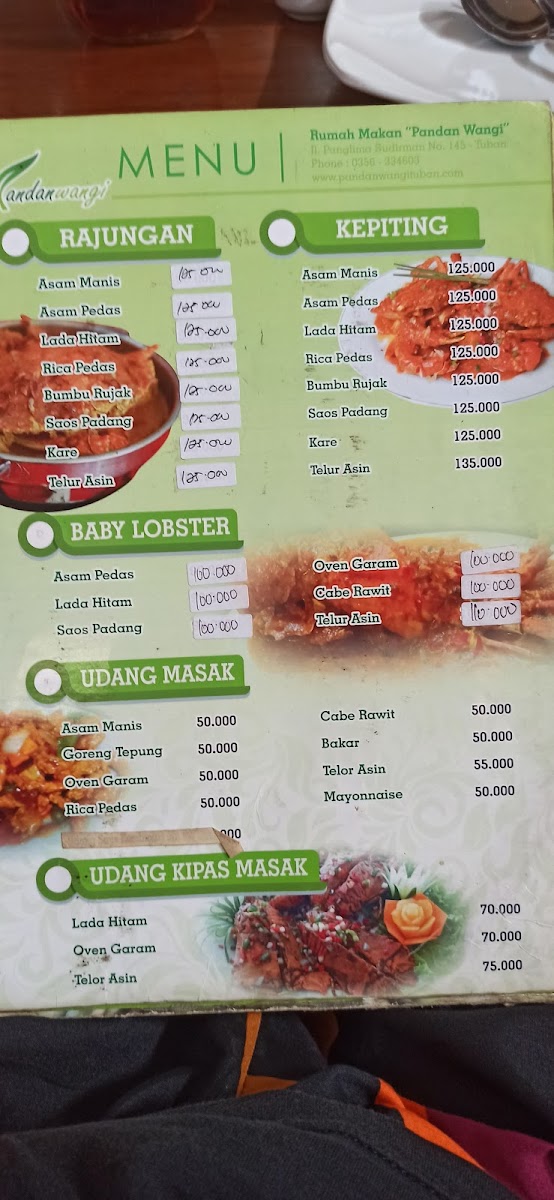 Pandan Wangi Resto Tuban Photo Menu 4