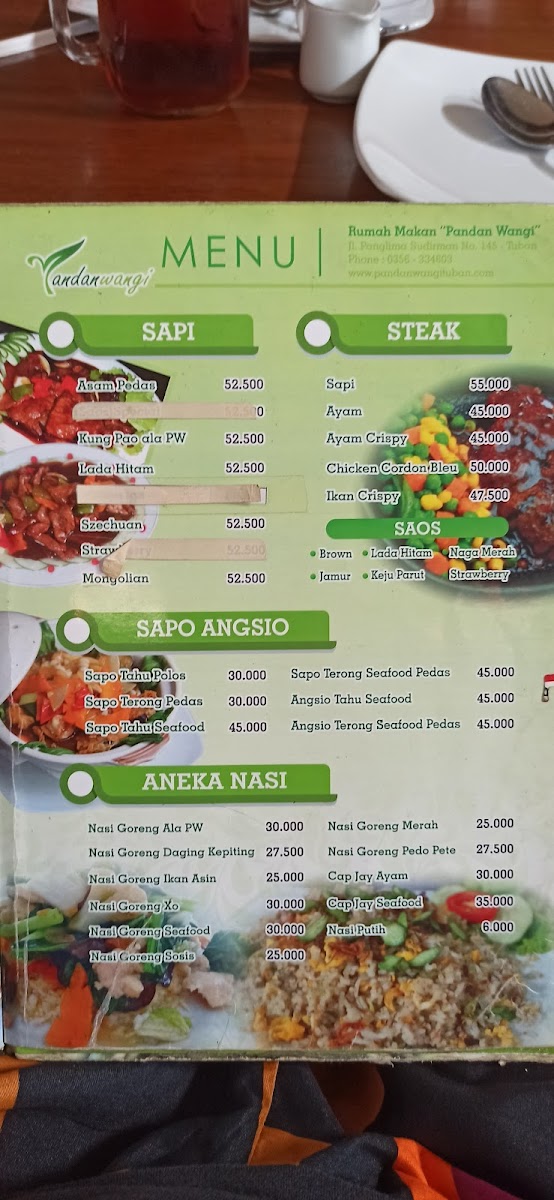 Pandan Wangi Resto Tuban Photo Menu 5
