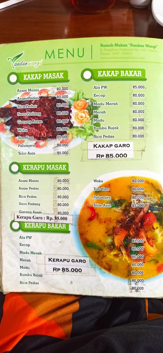 Pandan Wangi Resto Tuban Photo Menu 6