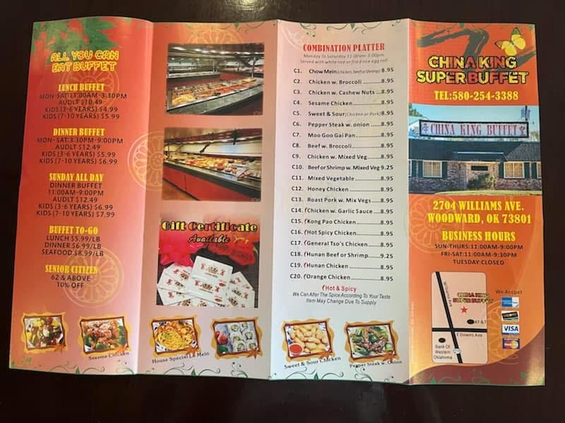 China King buffet Photo Menu 2