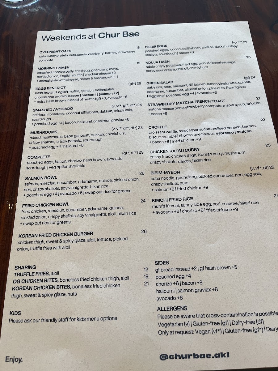 Chur Bae Photo Menu 10