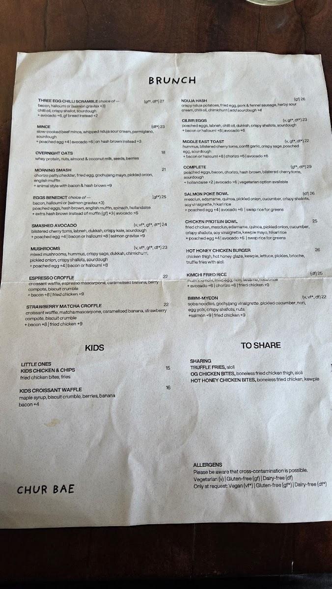 Chur Bae Photo Menu 3