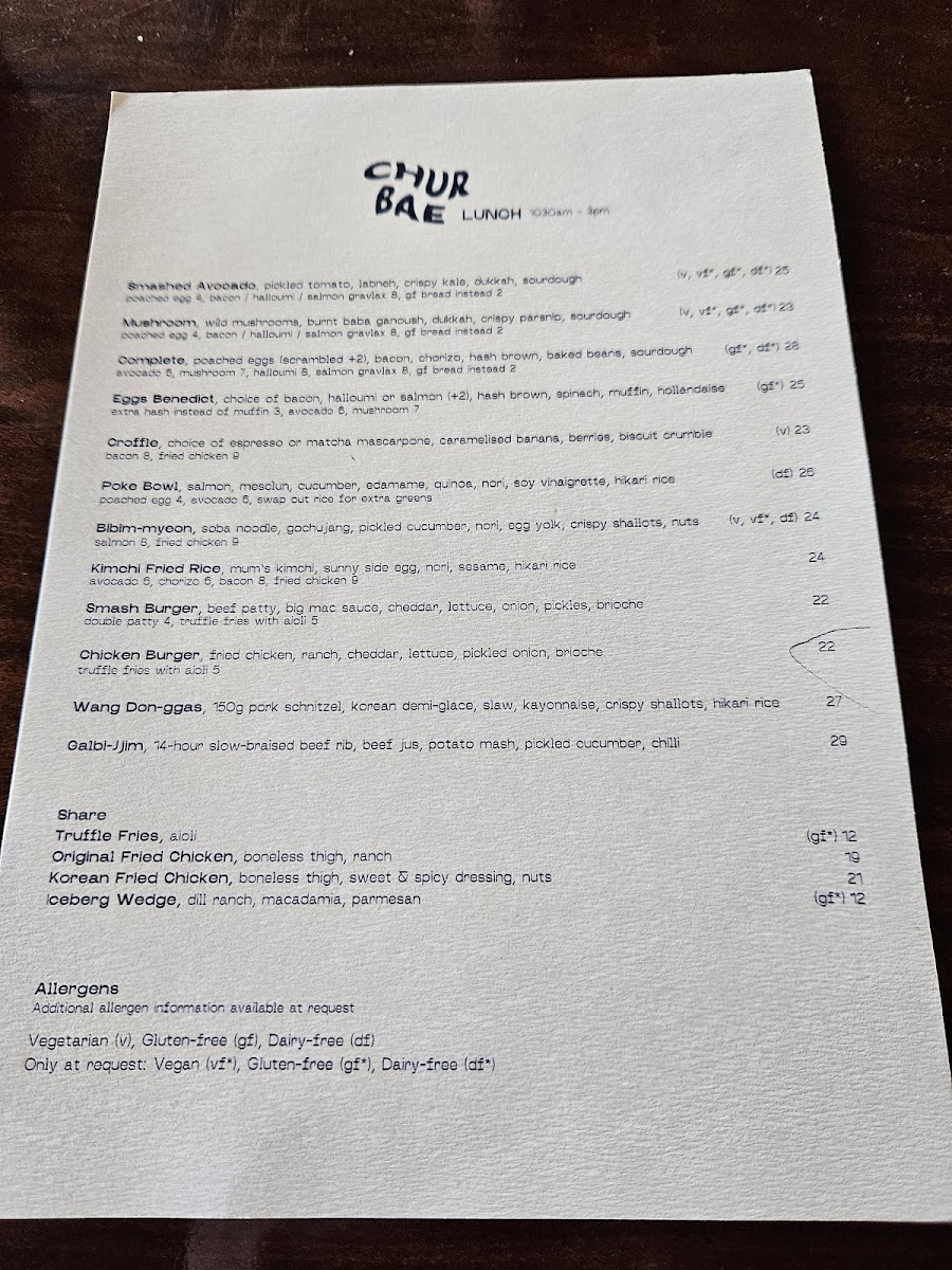 Chur Bae Photo Menu 8