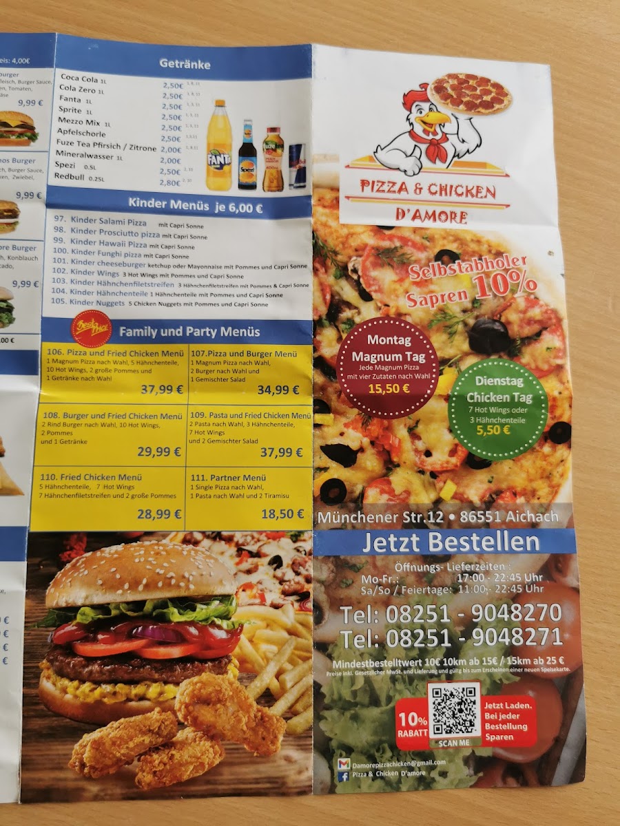 Pizza & chicken D'amore Photo Menu 2