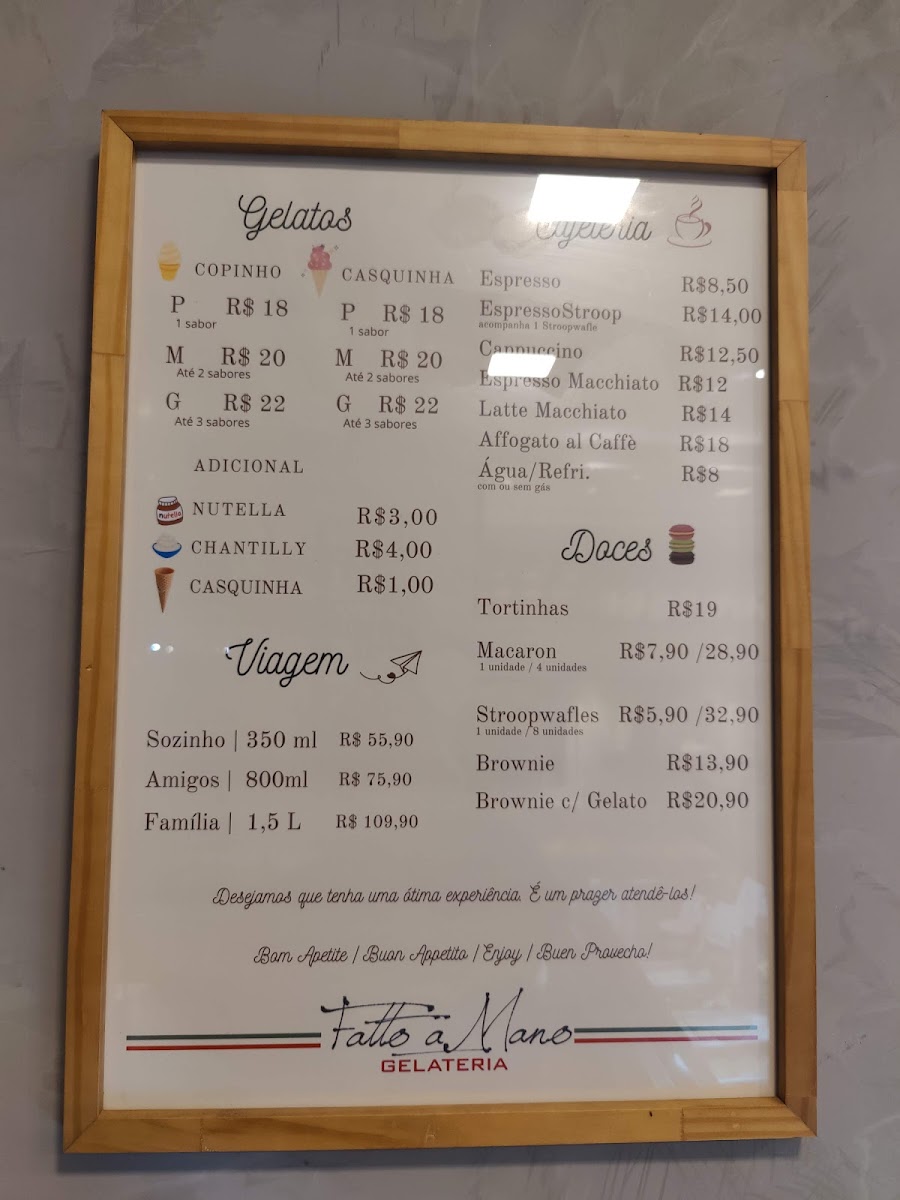 Fatto A Mano Gelateria - Copacabana Photo Menu 2
