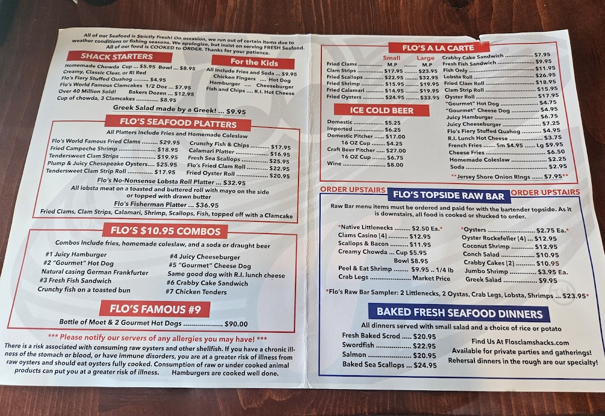 Flo's Clam Shack Photo Menu 3