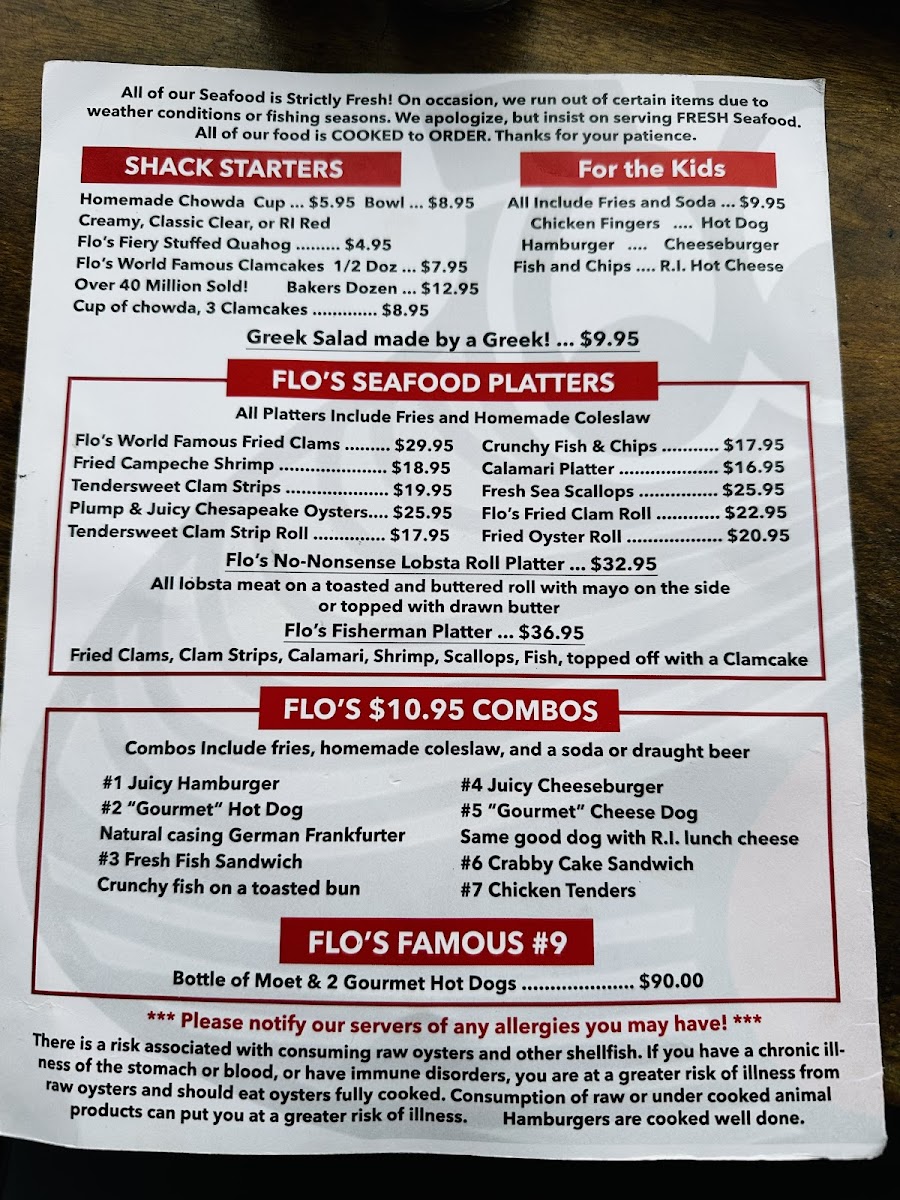 Flo's Clam Shack Photo Menu 6