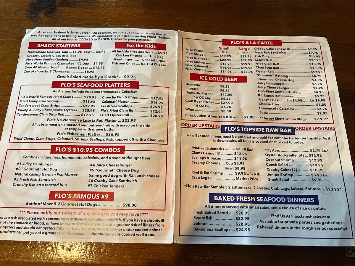 Flo's Clam Shack Photo Menu 9