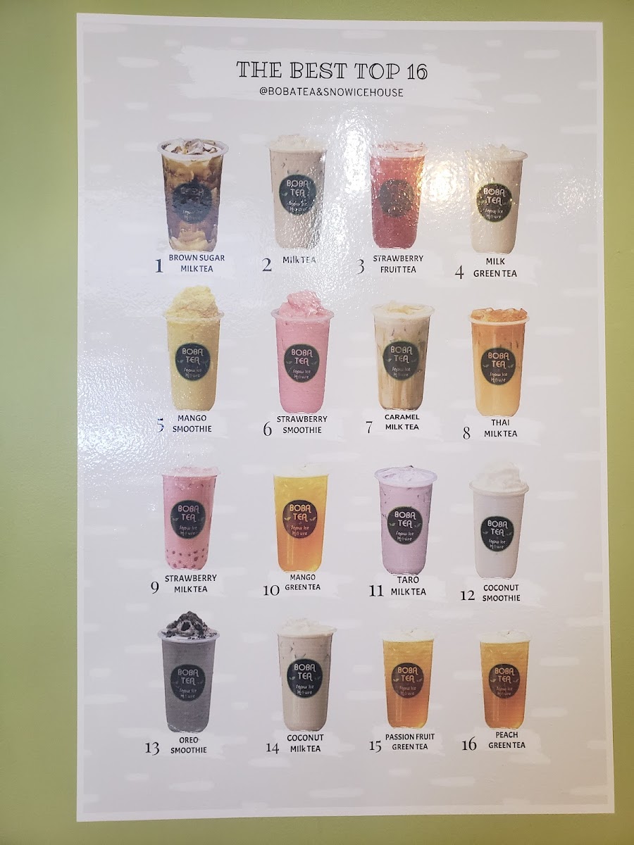 Boba Tea and Snow Ice House Photo Menu 9