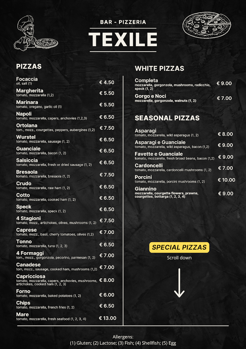 Bar pizzeria Texile Photo Menu 2