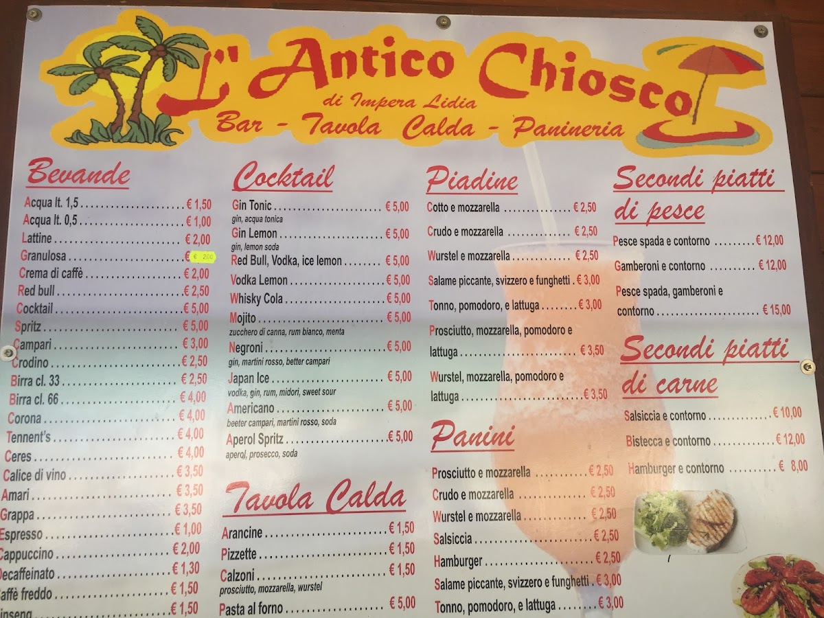 L'Antico Chiosco Photo Menu 1