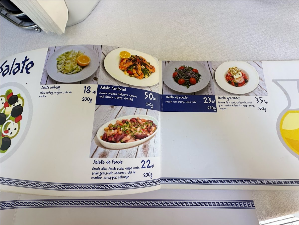 Santorini Restaurant Photo Menu 2