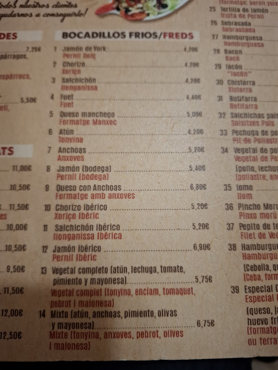 La Cantonada De Prim Photo Menu 10