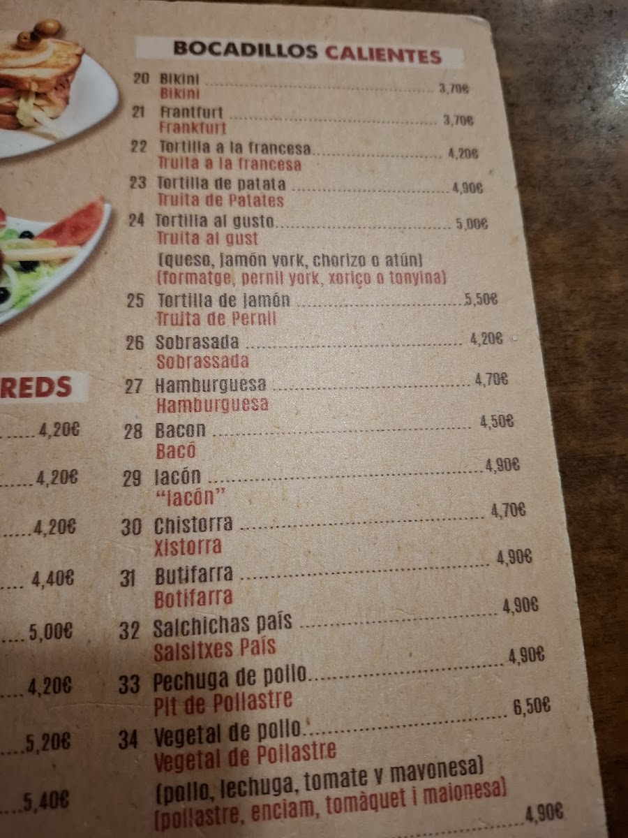 La Cantonada De Prim Photo Menu 4