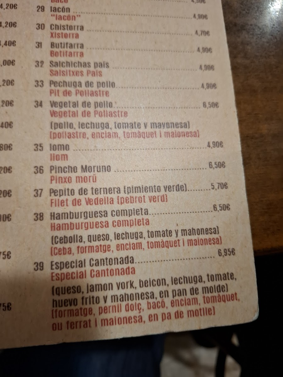 La Cantonada De Prim Photo Menu 5