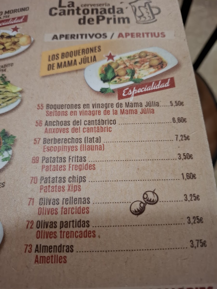 La Cantonada De Prim Photo Menu 6