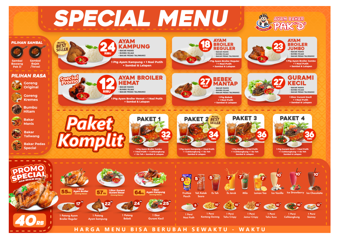Ayam Bakar Pak D - Manukan 2 Photo Menu 1