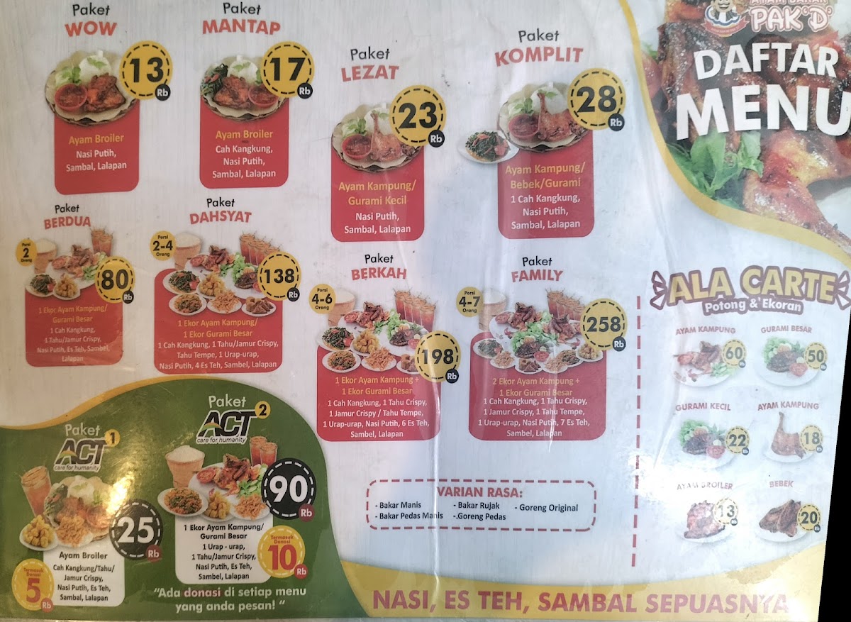 Ayam Bakar Pak D - Manukan 2 Photo Menu 5