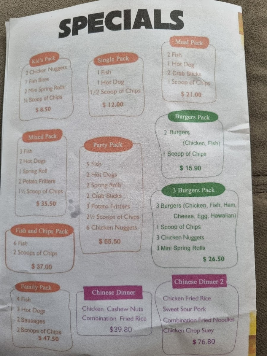 Ling's Fastfood Photo Menu 4