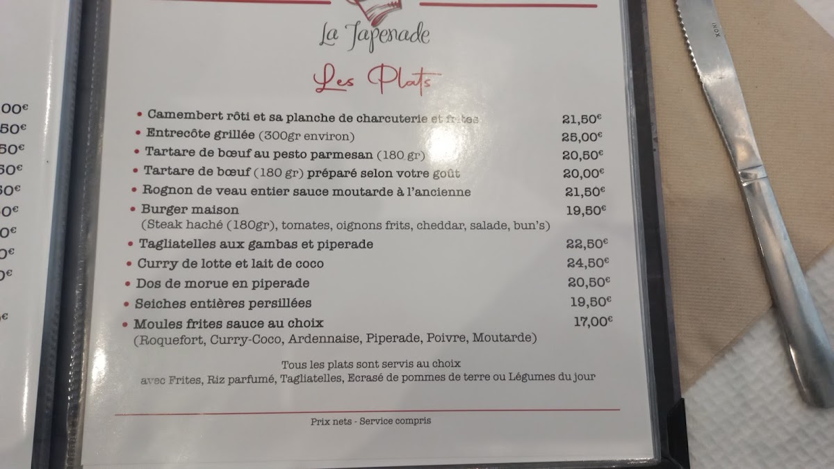 La Tapenade Photo Menu 8