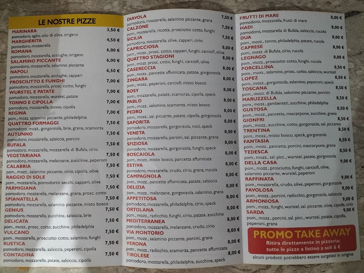Pizzeria al Taglio Toscana Photo Menu 3