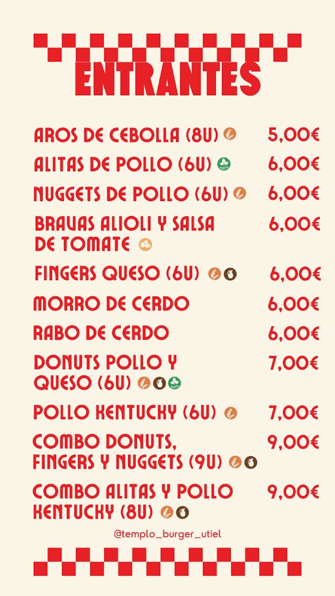 Templo burger Photo Menu 3