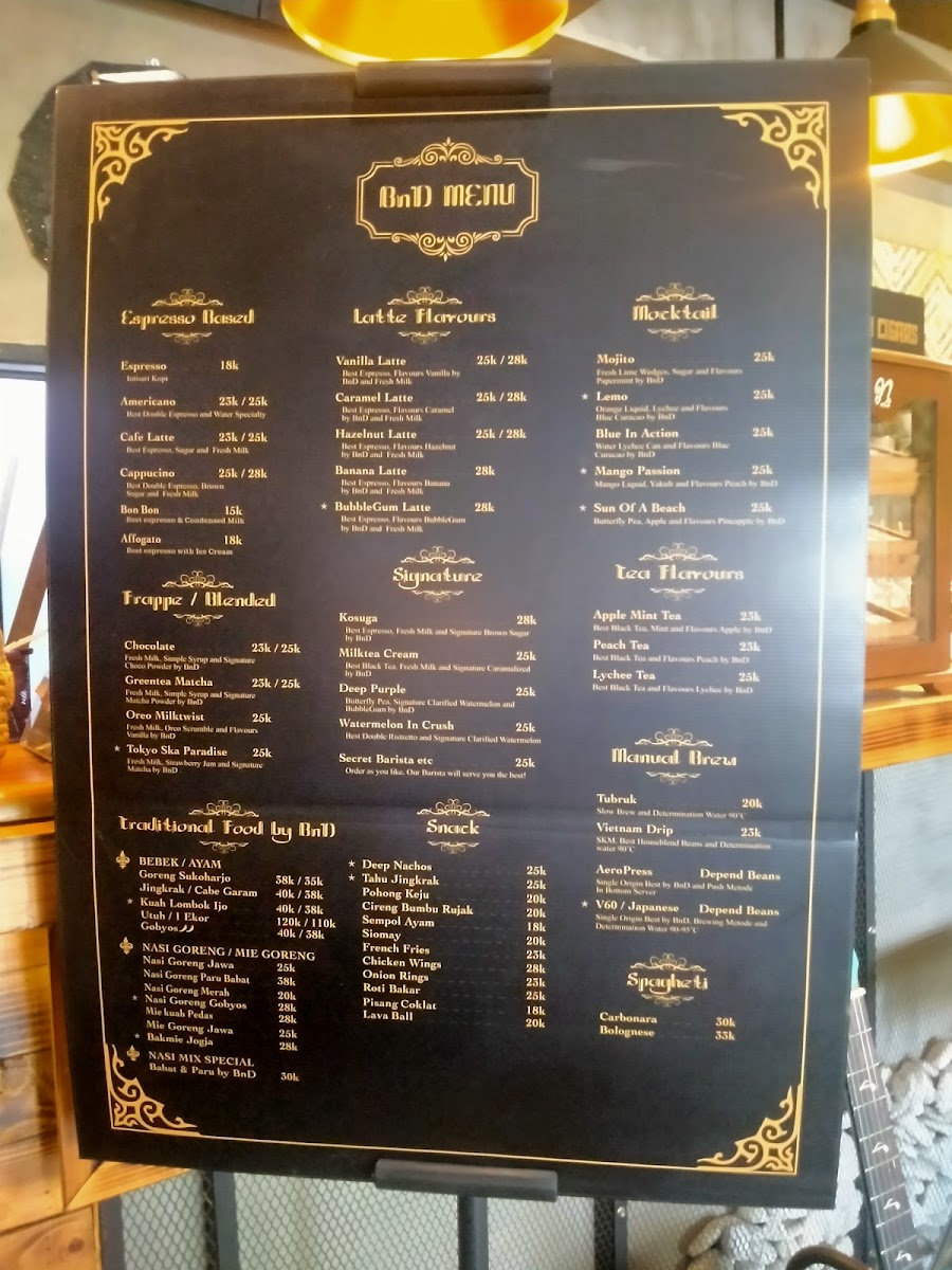 BnD Cafe Photo Menu 3