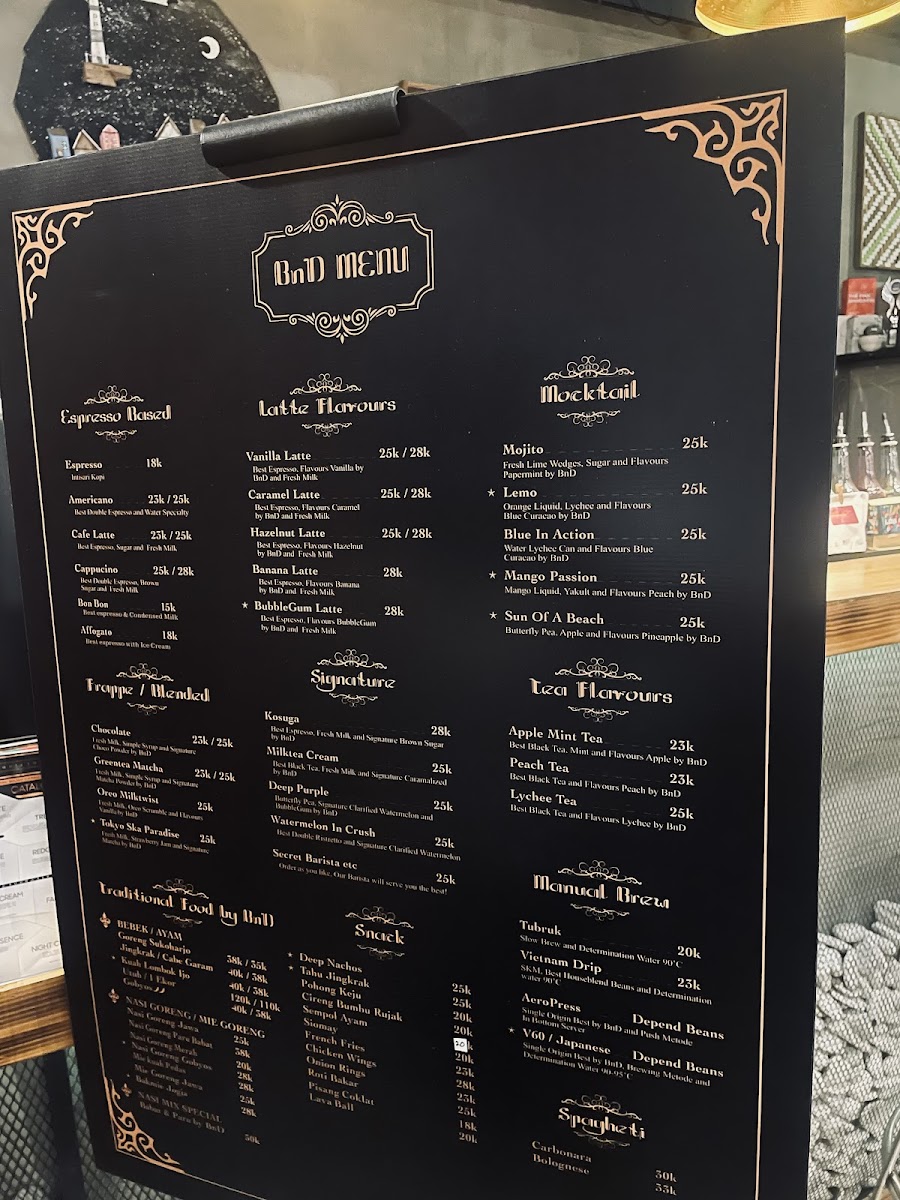 BnD Cafe Photo Menu 8
