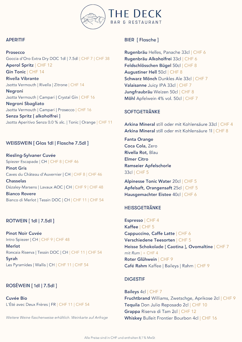 The Deck Restaurant Photo Menu 2