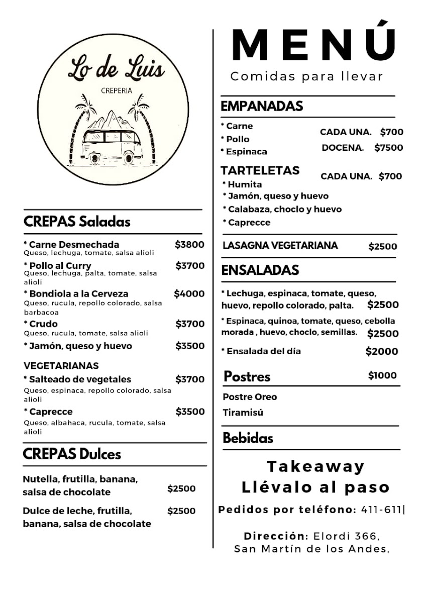 Lo de Luis Crepas y Tacos Photo Menu 1