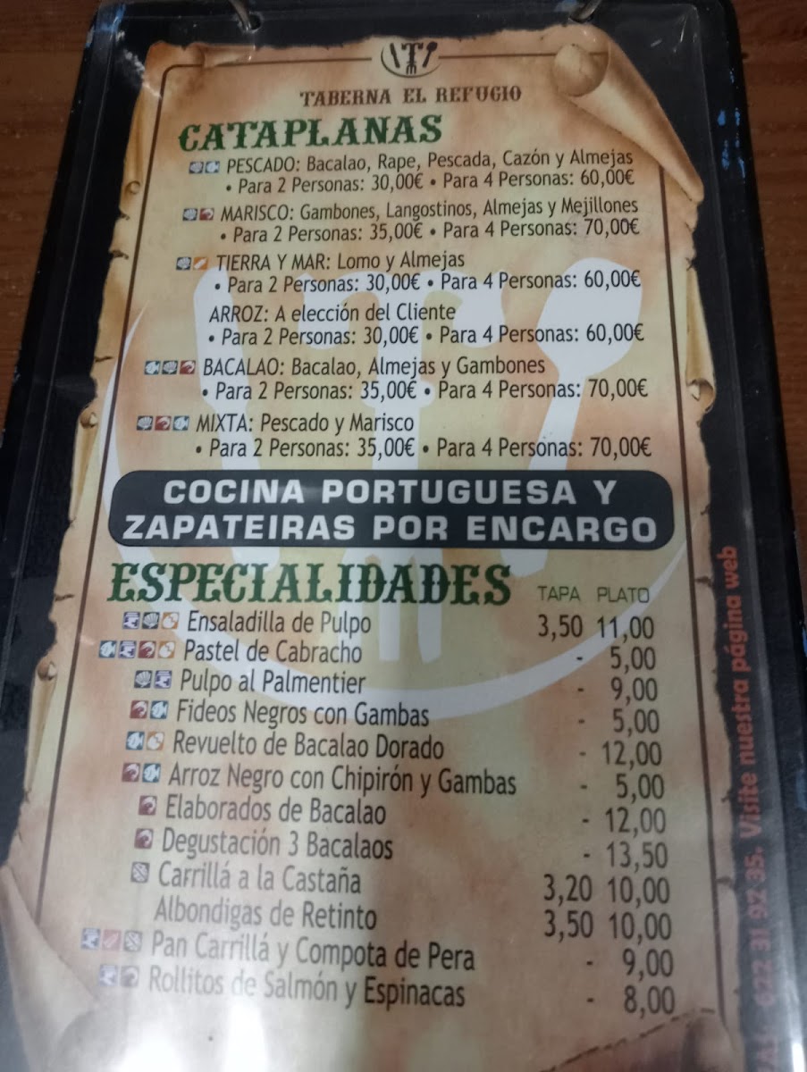 Taberna El Refugio Photo Menu 3