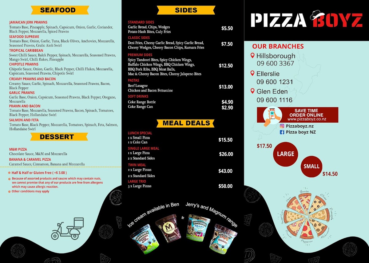 Pizza Boyz - Ellerslie, Auckland Photo Menu 3