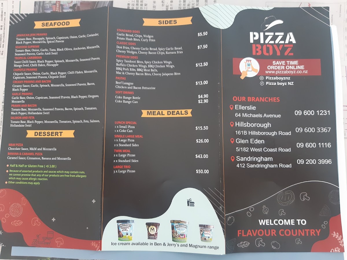 Pizza Boyz - Ellerslie, Auckland Photo Menu 4