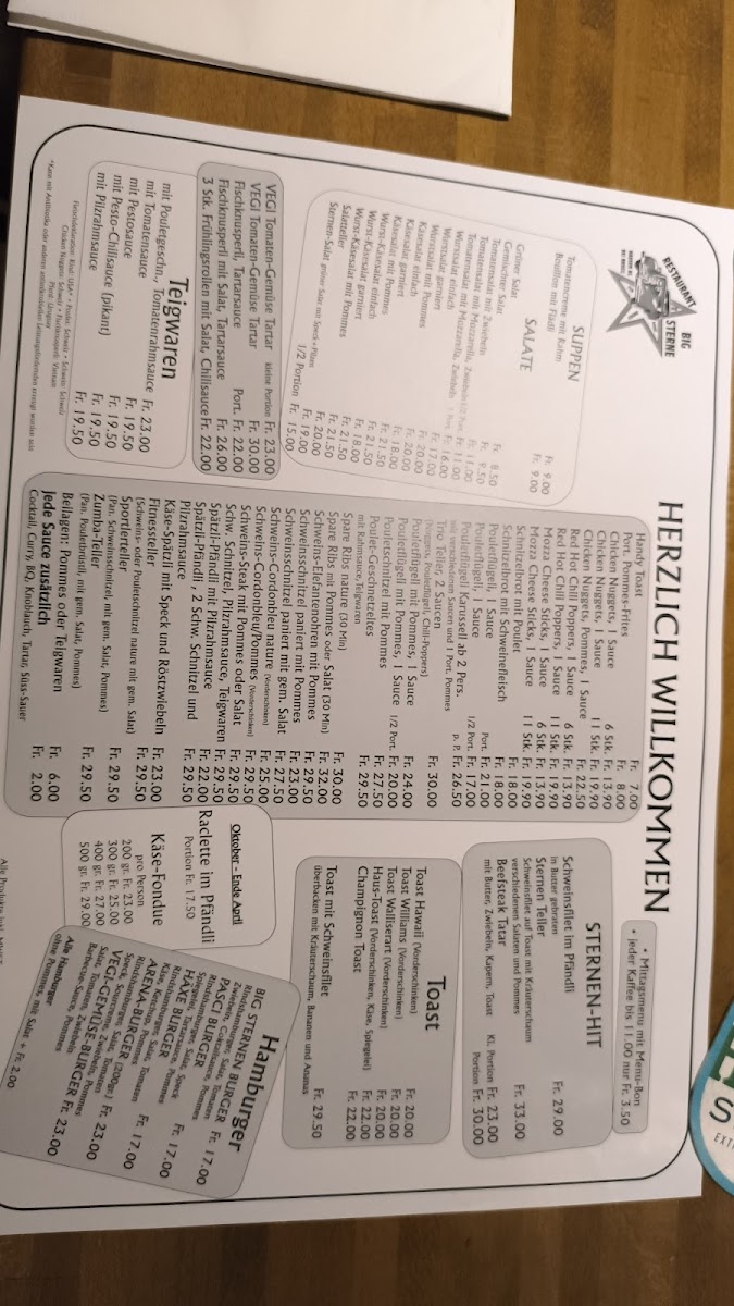 Restaurant Big Sterne Photo Menu 10