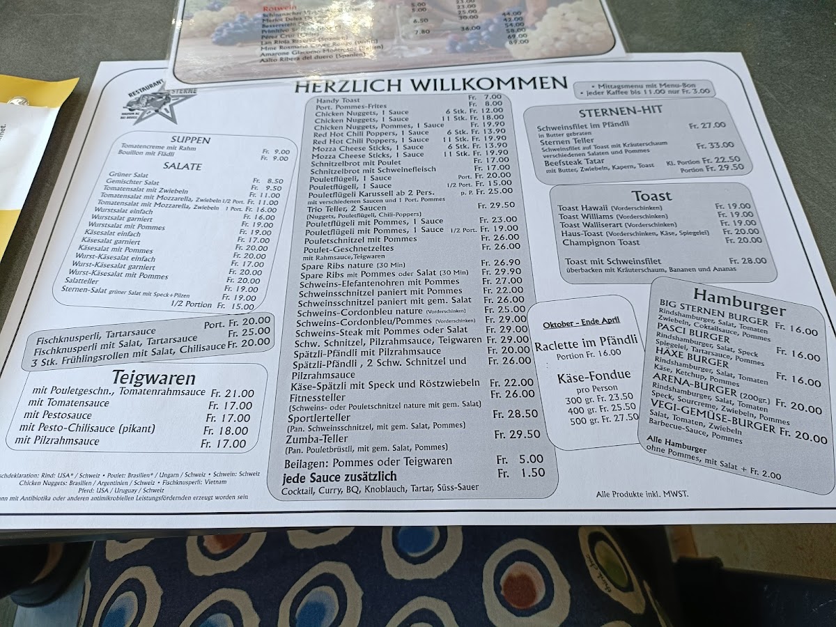 Restaurant Big Sterne Photo Menu 7
