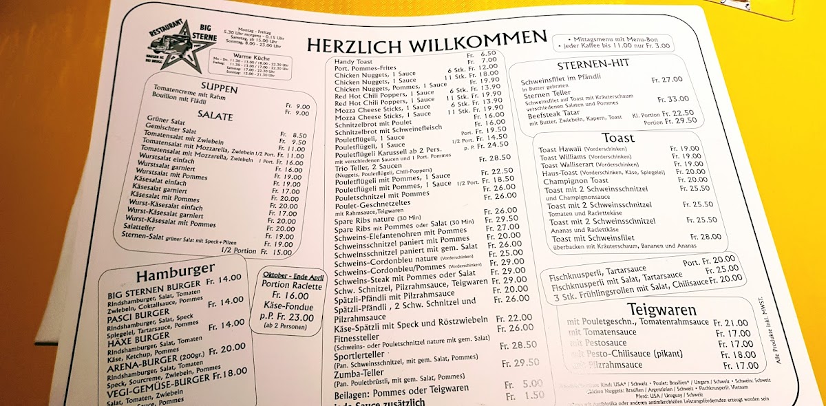 Restaurant Big Sterne Photo Menu 9