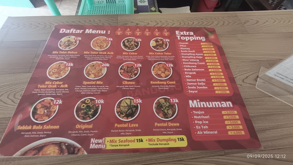Seblak Bandung Cab.gondoruso Kemlagi Photo Menu 2