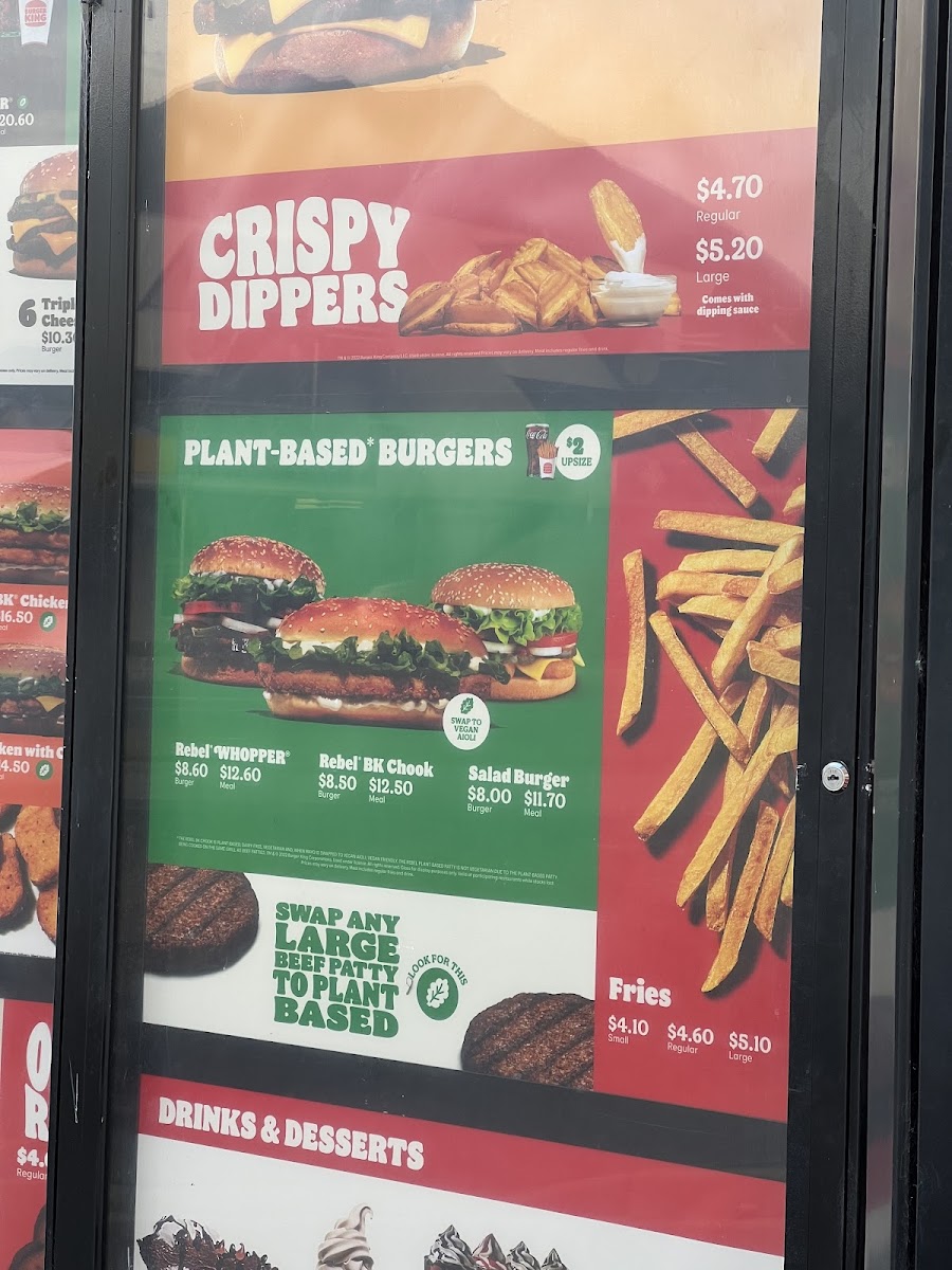 Burger King Queenstown Photo Menu 2