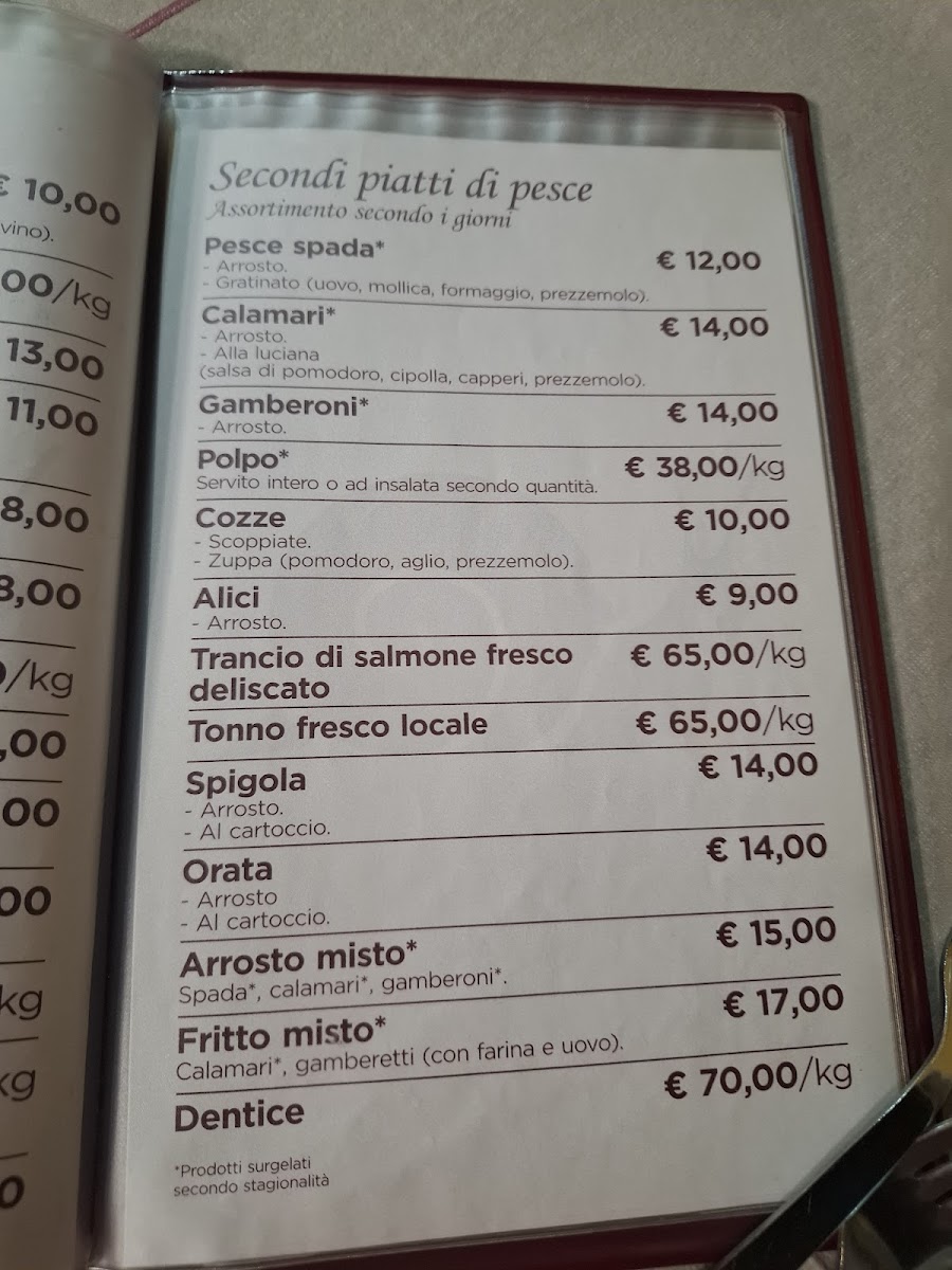 VECCHIO AQUARIUM RISTORANTE Photo Menu 1